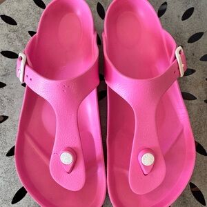 Birkenstock Pink EVA Gizeh Sandals size 39
